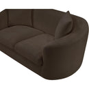  Manufacturer Color_Brown -- Penelope 66.5" Brown Chenille Fabric Upholstered Loveseat IMAGE 9
