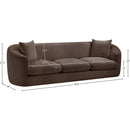  Manufacturer Color_Brown -- Penelope 92.5" Brown Chenille Fabric Upholstered Sofa IMAGE 14