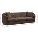 Meridian Penelope Brown Chenille Fabric Sofa IMAGE 14