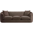 Meridian Penelope Brown Chenille Fabric Sofa IMAGE 3