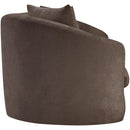 Meridian Penelope Brown Chenille Fabric Sofa IMAGE 4