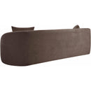 Meridian Penelope Brown Chenille Fabric Sofa IMAGE 7