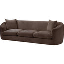 Meridian Penelope Brown Chenille Fabric Sofa IMAGE 8