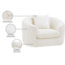  Manufacturer Color_Cream -- Penelope Cream Chenille Fabric Upholstered Chair IMAGE 13