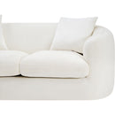  Manufacturer Color_Cream -- Penelope 66.5" Cream Chenille Fabric Upholstered Loveseat IMAGE 10
