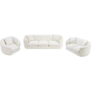  Manufacturer Color_Cream -- Penelope 66.5" Cream Chenille Fabric Upholstered Loveseat IMAGE 12