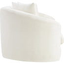 Meridian Penelope Cream Chenille Fabric Loveseat IMAGE 4