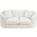  Manufacturer Color_Cream -- Penelope 66.5" Cream Chenille Fabric Upholstered Loveseat IMAGE 6