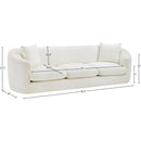  Manufacturer Color_Cream -- Penelope 92.5" Cream Chenille Fabric Upholstered Sofa IMAGE 14