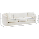 Meridian Penelope Cream Chenille Fabric Sofa IMAGE 14