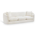  Manufacturer Color_Cream -- Penelope 92.5" Cream Chenille Fabric Upholstered Sofa IMAGE 1