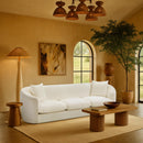 Meridian Penelope Cream Chenille Fabric Sofa IMAGE 2