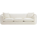 Meridian Penelope Cream Chenille Fabric Sofa IMAGE 3