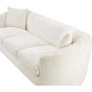  Manufacturer Color_Cream -- Penelope 92.5" Cream Chenille Fabric Upholstered Sofa IMAGE 9