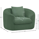  Manufacturer Color_Green -- Penelope Green Chenille Fabric Upholstered Chair IMAGE 12
