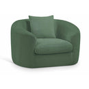 Meridian Penelope Green Chenille Fabric Chair IMAGE 1