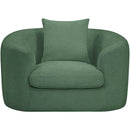 Meridian Penelope Green Chenille Fabric Chair IMAGE 3