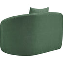 Meridian Penelope Green Chenille Fabric Chair IMAGE 6