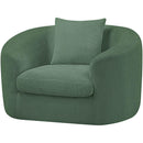  Manufacturer Color_Green -- Penelope Green Chenille Fabric Upholstered Chair IMAGE 7