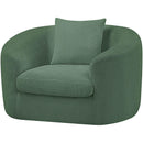 Meridian Penelope Green Chenille Fabric Chair IMAGE 7