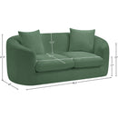  Manufacturer Color_Green -- Penelope 66.5" Green Chenille Fabric Upholstered Loveseat IMAGE 14