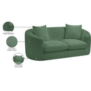  Manufacturer Color_Green -- Penelope 66.5" Green Chenille Fabric Upholstered Loveseat IMAGE 15