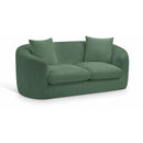 Meridian Penelope Green Chenille Fabric Loveseat IMAGE 1