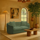  Manufacturer Color_Green -- Penelope 66.5" Green Chenille Fabric Upholstered Loveseat IMAGE 2