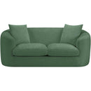 Meridian Penelope Green Chenille Fabric Loveseat IMAGE 3