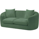 Meridian Penelope Green Chenille Fabric Loveseat IMAGE 7