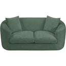 Meridian Penelope Green Chenille Fabric Loveseat IMAGE 8