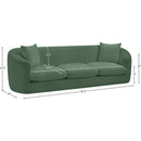  Manufacturer Color_Green -- Penelope 92.5" Green Chenille Fabric Upholstered Sofa IMAGE 15