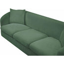 Meridian Penelope Green Chenille Fabric Sofa IMAGE 9