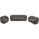 Meridian Penelope Grey Chenille Fabric Chair IMAGE 10