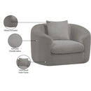  Manufacturer Color_Grey -- Penelope Grey Chenille Fabric Upholstered Chair IMAGE 13