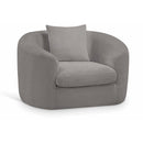  Manufacturer Color_Grey -- Penelope Grey Chenille Fabric Upholstered Chair IMAGE 1