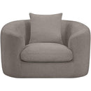  Manufacturer Color_Grey -- Penelope Grey Chenille Fabric Upholstered Chair IMAGE 3