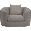 Meridian Penelope Grey Chenille Fabric Chair IMAGE 3