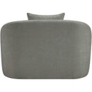  Manufacturer Color_Grey -- Penelope Grey Chenille Fabric Upholstered Chair IMAGE 5