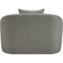 Meridian Penelope Grey Chenille Fabric Chair IMAGE 5