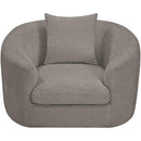  Manufacturer Color_Grey -- Penelope Grey Chenille Fabric Upholstered Chair IMAGE 6