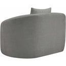 Meridian Penelope Grey Chenille Fabric Chair IMAGE 7
