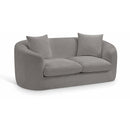  Manufacturer Color_Grey -- Penelope 66.5" Grey Chenille Fabric Upholstered Loveseat IMAGE 1