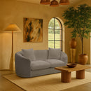  Manufacturer Color_Grey -- Penelope 66.5" Grey Chenille Fabric Upholstered Loveseat IMAGE 2