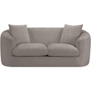  Manufacturer Color_Grey -- Penelope 66.5" Grey Chenille Fabric Upholstered Loveseat IMAGE 3