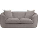 Meridian Penelope Grey Chenille Fabric Loveseat IMAGE 3