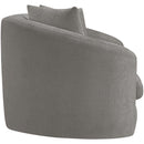  Manufacturer Color_Grey -- Penelope 66.5" Grey Chenille Fabric Upholstered Loveseat IMAGE 4