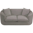  Manufacturer Color_Grey -- Penelope 66.5" Grey Chenille Fabric Upholstered Loveseat IMAGE 6