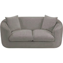 Meridian Penelope Grey Chenille Fabric Loveseat IMAGE 6