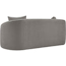  Manufacturer Color_Grey -- Penelope 66.5" Grey Chenille Fabric Upholstered Loveseat IMAGE 7